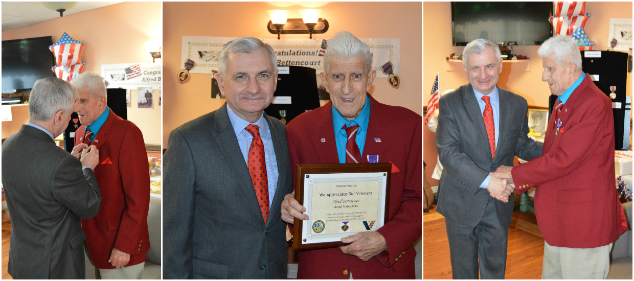 Reed Presents Bronze Star, Purple Heart to World War II Veteran